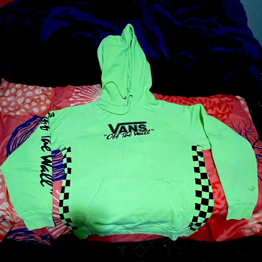 Vans Hoodie Size M Neon Green Color